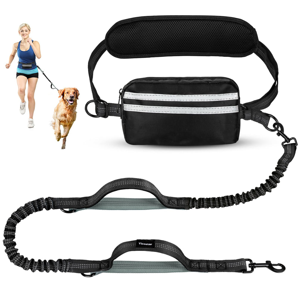 Yicostar hands-free leash waist belt: comfortable hands-free control during runs