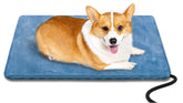 Yicostar pet heating pad on a cozy bed offering warm comfort for cats and dogs.