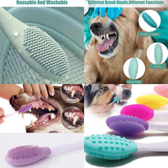 Yienshoo dog electric toothbrush kit dental stain eliminator for brighter teeth.