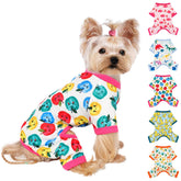 Yikeyo dog pajamas chest-16-93 shows a soft, secure fit for small dogs.