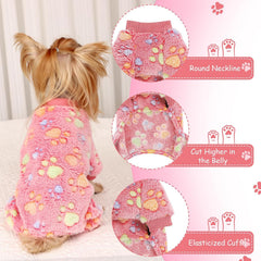 Yikeyo elastic-waist dog pajamas provide easy on-off and comfortable abdomen access