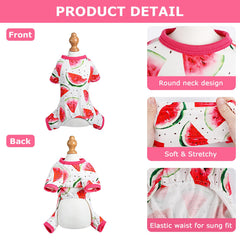 Yikeyo pullover-design dog pajamas, easy on-off for quick dressing