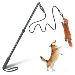 YILAKO Flirt Pole assembled for dogs with durable build for active play.