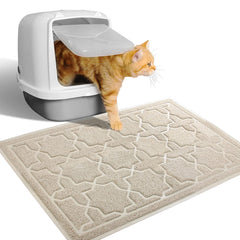 Yimobra cat litter mat with deep grooves captures litter for cleaner floors