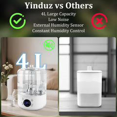 YINDUZ reptile humidifier external humidity sensor maintains target humidity