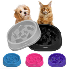 YINEYA anti-choking slow-feeder dog bowl with maze design promotes slower eating for better digestion.