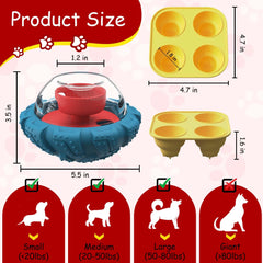 YINEYA dog toy 3in1 puzzle mode shows frozen treat enrichment.