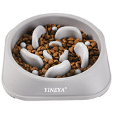YINEYA slow feeder dog bowl maze design promotes slower eating and mindful chewing.