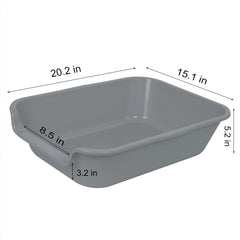 Ying Tutu low-entry senior litter box gray emphasizes accessibility for mobility