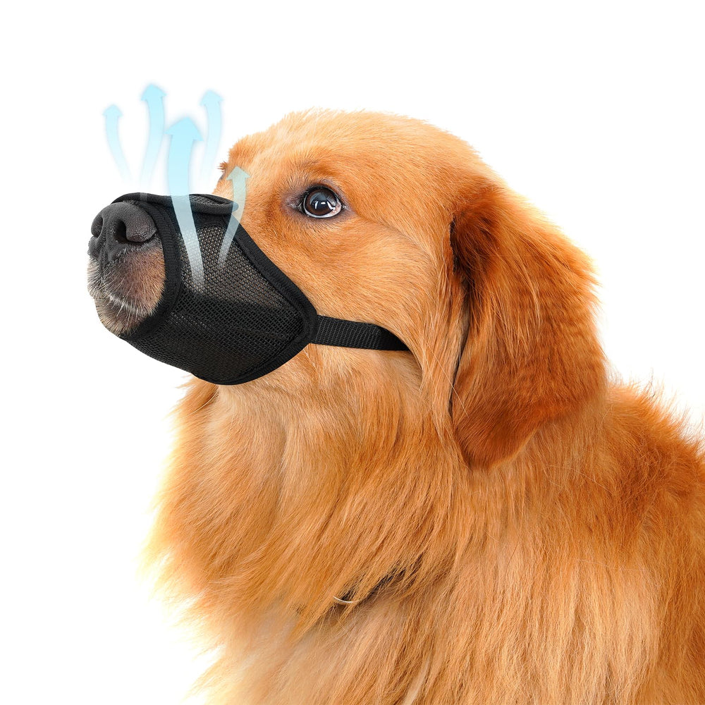 Yingphia dog muzzle with ultra-breathable mesh for comfortable wear.