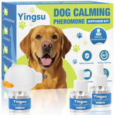 Yingsu Dog Calming Diffuser plugged in provides steady pheromone support for calm rooms.