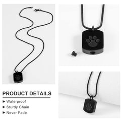 Yinkin titanium steel pendant close-up shows durable, rust-resistant memorial design.