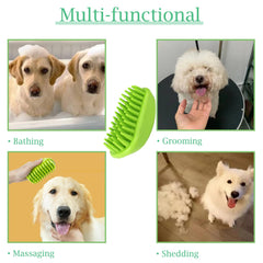Yintoper dog bath brush creates rich lather and cleanses coat during baths.
