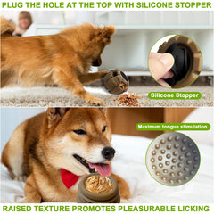 Yipetor treat-dispensing dog toy durable rubber close-up highlighting strong chew resistance.