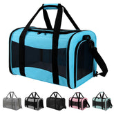 Yipincover pet carrier blue front view for airline travel