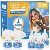 Yirr cat calming diffuser package with two diffusers and four refills for calmer cats.