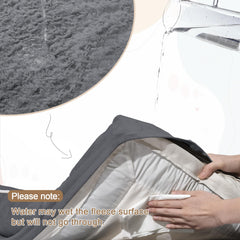 Yiruka waterproof cover closeup demonstrates liquid protection and easy cleanup.