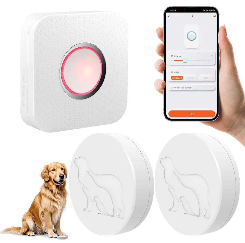 YisTech WiFi Dog Door Bell activation area enabling simple paw or nose trigger.