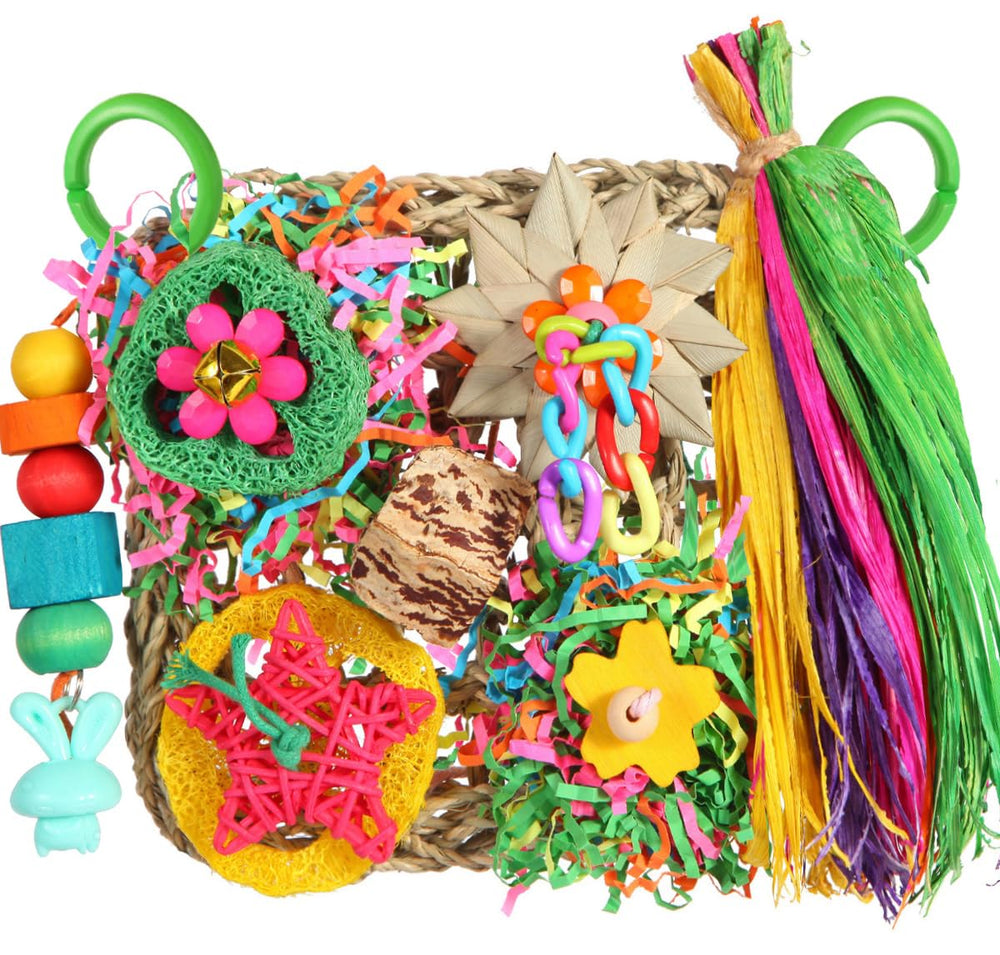 YIXUND Adventure Foraging Playground grass-mat enriches birds