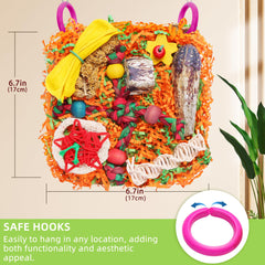 YIXUND bird toy featuring crinkle shred paper for natural sounds