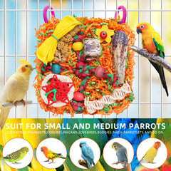 YIXUND bird toy with starfruit accents stimulating foraging