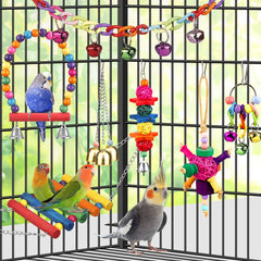 YIXUND twig-ball-chew-toy: durable chew and shredding fun for small birds.
