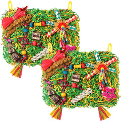 YIXUND foraging-wall-parakeet-toy with seagrass promotes mental stimulation and foraging
