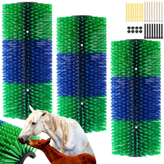 Yiyiring blue green livestock scratching brushes pack for versatile grooming and itch relief