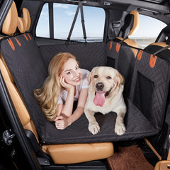 YJGF back-seat-extender car bed creates a comfortable resting space for dogs on road trips.