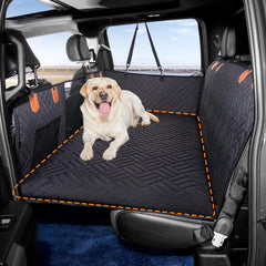 YJGF dog mat back seat extender in black provides full-length coverage for added dog comfort