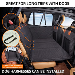 YJGF waterproof-non-slip-dog-seat-cover reduces mess and movement on bumpy rides.