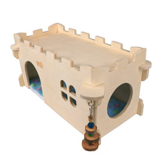 YKD Castle Chinchilla House entry holes enable easy exploration and ventilation.