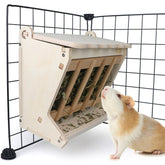 YKD hay feeder for rabbits with hanging design reduces waste and keeps hay clean.