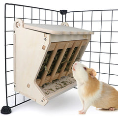 YKD hay feeder for rabbits with hanging design reduces waste and keeps hay clean.