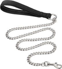 YKISIL chain heavy-duty leash 6ft 3mm for secure daily walks with comfortable grip.