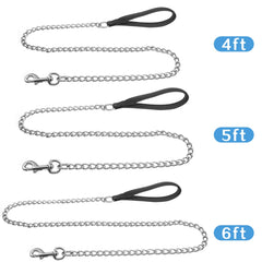 YKISIL chrome-plated leash resists rust for long-term outdoor use.