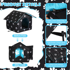 Ylinge cat house interior with plush lining for warmth.