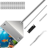Ymiueip 25-inch aquarium algae scraper with sheath for safe cleaning and blade protection.