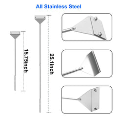 Ymiueip stainless steel aquarium scraper offers rustproof durability for tanks.