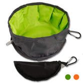 YMETECH collapsible dog bowls unfolded for easy on-the-go hydration during hiking.