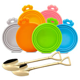 Yobbai universal can lids shown with airtight seal for pet food freshness.