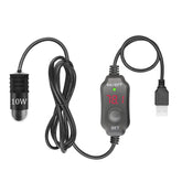 YOFOTHS mini aquarium heater with digital display showing precise temperature control.
