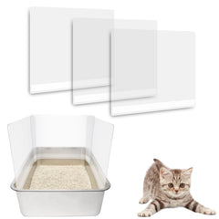 YOILES 3PCS pee shields package showing sizes for open-top litter pans.