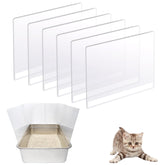 YOILES 6PCS cat litter box pee shields pack ready for quick guard installation