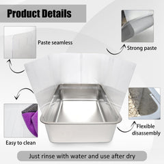 YOILES easy-clean shield material that's wipeable and reusable after drying