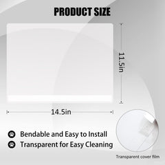 YOILES transparent pee shields on open-top litter pan for splash containment