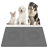 Yolife Extra Large Dog Bowl Mat wide shot showing floor protection from spills