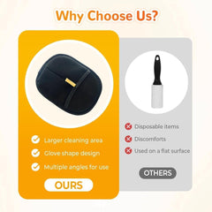 Yomi Pet Hair Remover Glove close-up highlights the texture for efficient fur lift.