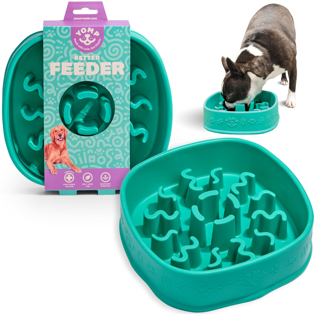 Yomp BetterFeeder bowl top view promotes slower, more engaging meals.