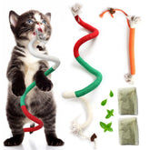 Yomvwavo catnip-teething rope close-up highlights scent appeal and safe chewing.